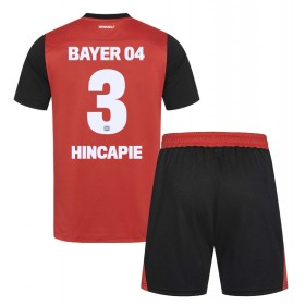 Bayer Leverkusen Piero Hincapie #3 Hjemme skjorte til barn 2024-25 Kortermet (+ korte bukser)